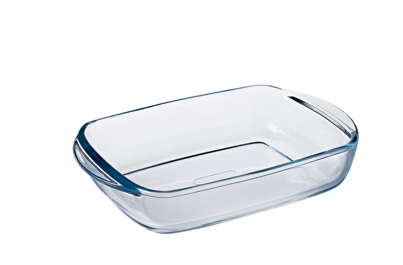 Pyrex Cook & Store prostokątne naczynie ze szkła żaroodpornego do zapiekania i plastikowa pokrywka do przechowywania