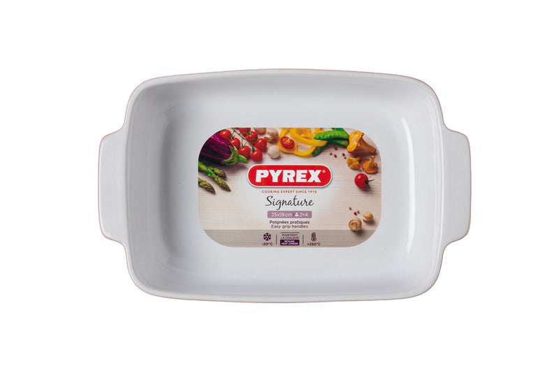 Pyrex Signature Naczynie ceramiczne  prostokątne czerwone