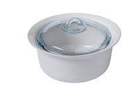 Pyrex Supreme Forma ceramiczna okrągła do zapiekania ze szklaną pokrywką Biała